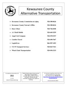 Kewaunee County Alternative Transportation