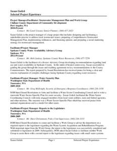 Sociology / Spokane /  Washington / Project manager / Facilitation / Business / Meetings / Management / Facilitator