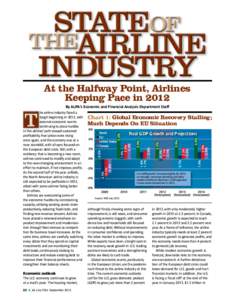 STATEOF THEAIRLINE INDUSTRY At the Halfway Point, Airlines Keeping Pace in 2012