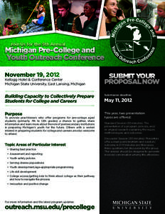 Join Us for the 5th Annual  Michigan Pre-College and Youth Outreach Conference November 19, 2012