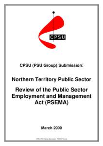 Microsoft Word - CPSU submission PSEMA Review.doc
