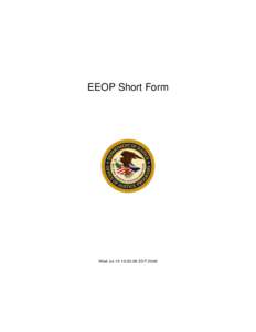 EEOP Short Form  Wed Jul 15 10:23:28 EDT 2009 Step 1: Introductory Information Grant Title: