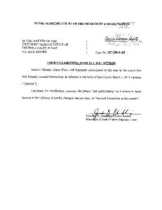 IN THE SUPREME COURT OF TUE MUSCOGEE (CREEl  IN THE MATTER OF THE EXTENDED TERM OF OFFICE OF DISTRICT COURT JUDGE PATRICK MOORE