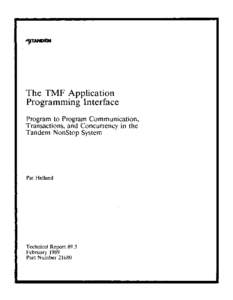 Computing / Database management systems / Computer architecture / NonStop / Concurrency control / Database transaction / Tandem Computers / Extensible Storage Engine / Database / Transaction processing / Data management / Data