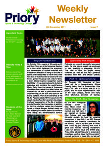 Weekly Newsletter 4th November 2011				  Issue 7