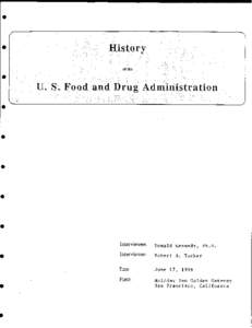 FDA Oral History Interview, Kennedy