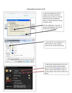 Downloading Instructions for PC 1. After purchasing American Civil Religion, you will be directed to a download screen. After you click the download button the dialog box shown on the left will pop up on your