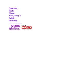 Quick Facts About New Jersey Public Libraries