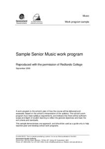 Music (2004): Work program sample 6