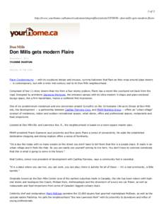 1 of 3 http://www.yourhome.ca/homes/realestate/siteprofiles/articledon-mills-gets-modern-flaire Don Mills  Don Mills gets modern Flaire