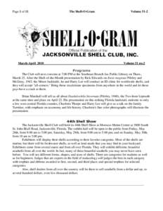 Page 1 of 11  March-April 2010 The Shell-O-Gram