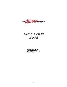 RULE BOOK 2o12 1  PREFACE TO THE RULES