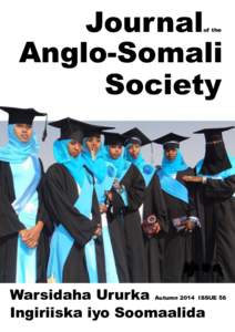 Journal Anglo-Somali Society of the  Warsidaha Ururka