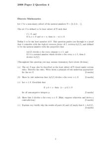 Mathematical induction / Proof theory / Greatest common divisor / Divisor / Summation / Mathematics / Mathematical logic / Inductive reasoning