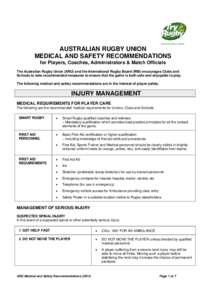 Microsoft Word - ARU Medical and Safety Recommendations)