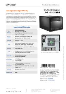 Shuttle XPC System J4 4100BA