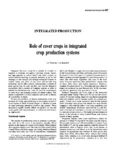 INTEGRATEDPRODUCTION167  INTEGRATED PRODUCTION Role of cover crops in integrated crop production systems