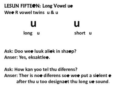 Vowel letters / U / Y