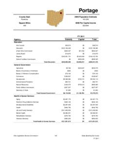 Portage County Seat 2009 Population Estimate  Ravenna