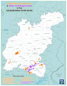 Potentially Stressed Areas & Water Challenged Areas in the SUSQUEHANNA RIVER BASIN  ONEIDA