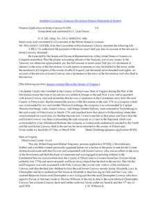 Southern Campaign American Revolution Pension Statements & Rosters Pension Application of James Conway R13351 Transcribed and annotated by C. Leon Harris VA