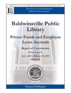 Baldwinsville Public Library - Private Funds and Employee Leave Accruals