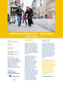 © Jefunne Gimpel  COMMON RESPONSIBILITY, INDIVIDUAL SOLUTIONS SECTOR Inclusion of migrants