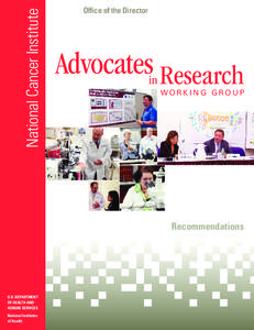 Advocates in Research Working Group Executive Summary