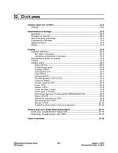 Chick peas – Chapter 22 – Official Grain Grading Guide