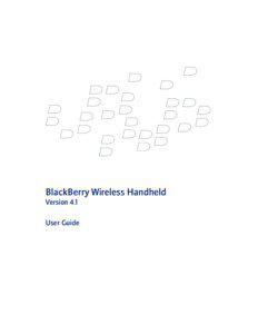 BlackBerry 7520 Wireless Handheld[removed]User Guide