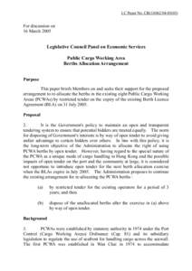 LC Paper No. CB[removed])  For discussion on 16 March[removed]Legislative Council Panel on Economic Services