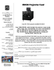 MHCA Projector Fund  “formerly