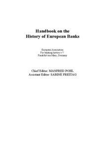 Handbook on the History of European Banks European Association