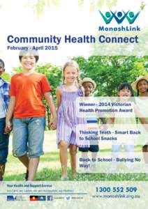 Community Health Connect February - April 2015 WinnerVictorian Health Promotion Award