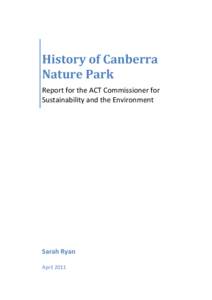 History of Canberra Nature Park