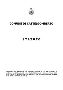 COMUNE DI CASTELGOMBERTO  STATUTO