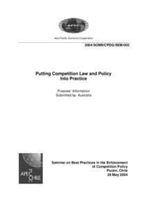 Asia-Pacific Economic Cooperation  ___________________________________________________________________________ 2004/SOMII/CPDG/SEM/002