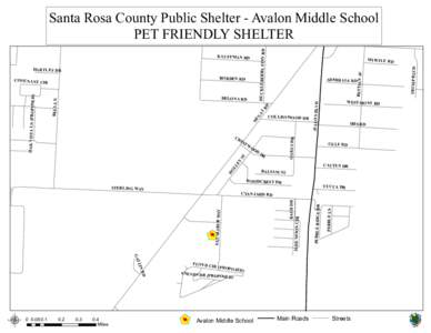 HUCK LEBERRY FINN RD  Santa Rosa County Public Shelter - Avalon Middle School PET FRIENDLY SHELTER  OO