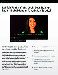 amara  Raihlah Pemirsa Yang Lebih Luas & Jangkauan Global dengan Takarir dan Subtitel Platform yang paling kuat untuk melakukan subtitle dan takarir