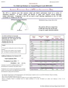 Adequate Yearly Progress / No Child Left Behind Act / Education / Standards-based education / Academic Performance Index