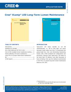 CLD-AP28 Rev 2B  Application note Cree® XLamp® LED Long-Term Lumen Maintenance