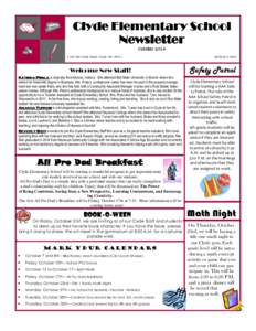 Clyde Elementary School Newsletter OctoberOld Clyde Road, Clyde, NCWelcome New Staff!