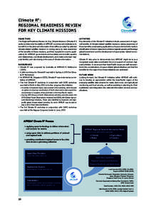 Climate R 3 : Regional Readiness Review for Key Climate Missions Objectives  Activities