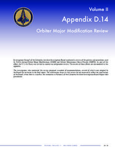 COLUMBIA  ACCIDENT INVESTIGATION BOARD Volume II