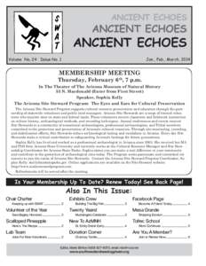 ANCIENT ECHOES  ANCIENT ECHOES Volume No. 24 Issue No. 1