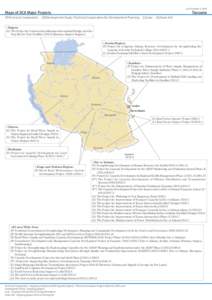 as of October 1, 2014  Tanzania Maps of JICA Major Projects (P)Technical Cooperation