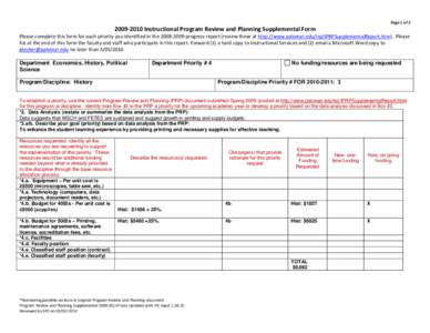 Please complete this form for each priority you identified in the[removed]progress report (review these at http://www