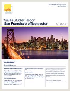 Savills Studley Research San Francisco Savills Studley Report San Francisco office sector