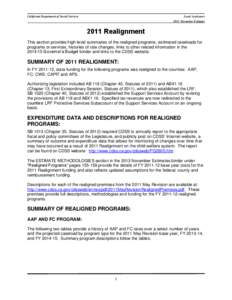 California Department of Social Services  Local Assistance 2013 November Estimate[removed]Realignment