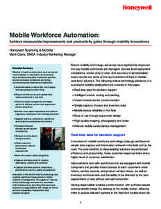 Mobile technology / Mobile device / Business software / Personal digital assistant / Field service management / Field force automation / Technology / Information appliances / Mobile computers